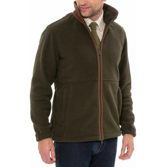 *NEW Alan Paine Mens Aylsham Fleece Jacket Green Size Medium